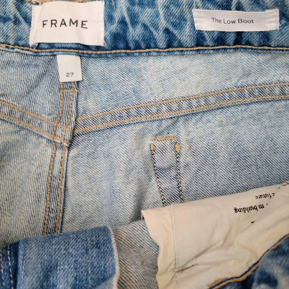Frame Jeans The Low Boot Biodegradable Size 27 Women's. Waist 32" Inseam 31" - Picture 7 of 9